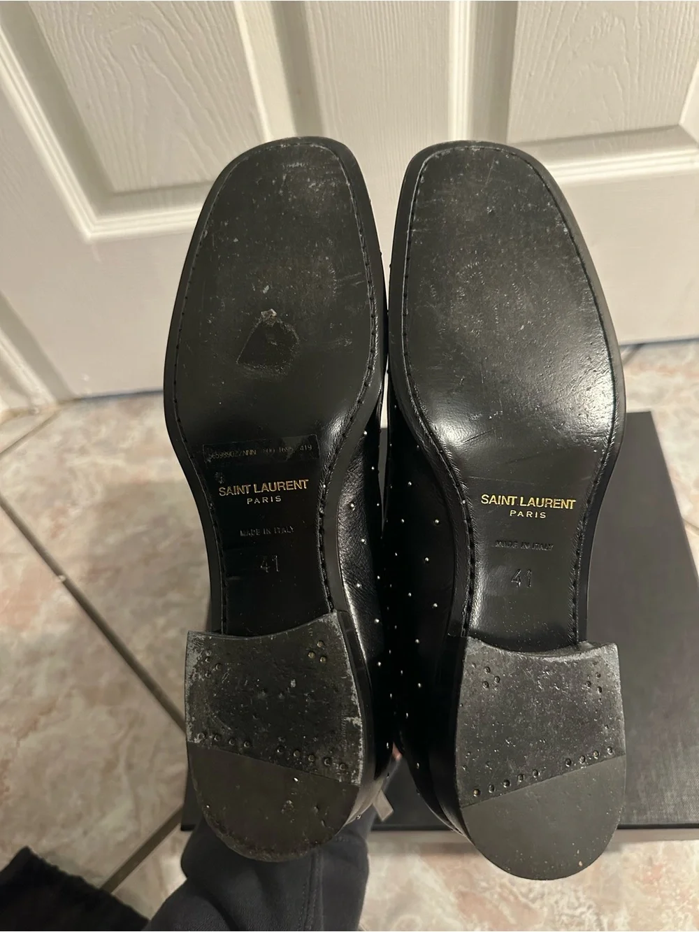Saint Laurent Paris Studded Leather Ankle Boots Men’s EU 41 / US 8
